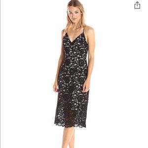 Black Lace spaghetti strap sheath dress
